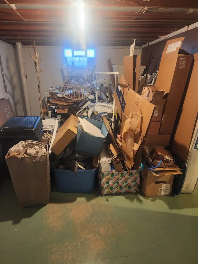 Roll-off dumpster container at job site for 6 Yard Dumpster Rental in Josephine